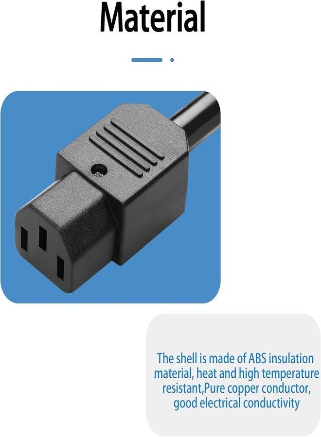 ام كي موصل MX IEC C13 ثلاثي الأطراف أنثى تيار متردد، مقبس طاقة 10 أمبير 250 فولت لأجهزة الكمبيوتر SMPS وUPS والشاشات والطابعات وأسلاك الطاقة - آمن ومتين (عبوة من 20 قطعة) - Image 3